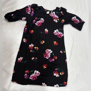 OLD NAVY Floral Black Kids Dress